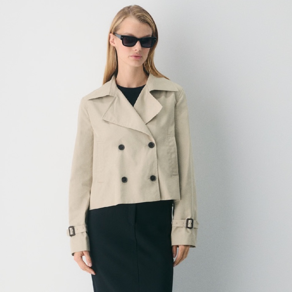 NWT Aritzia Babaton The Esquire Trench Coat size small Marcona beige